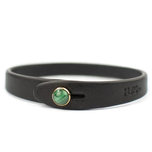 IO Malachite kožený náramek Tulsi UNISEX
