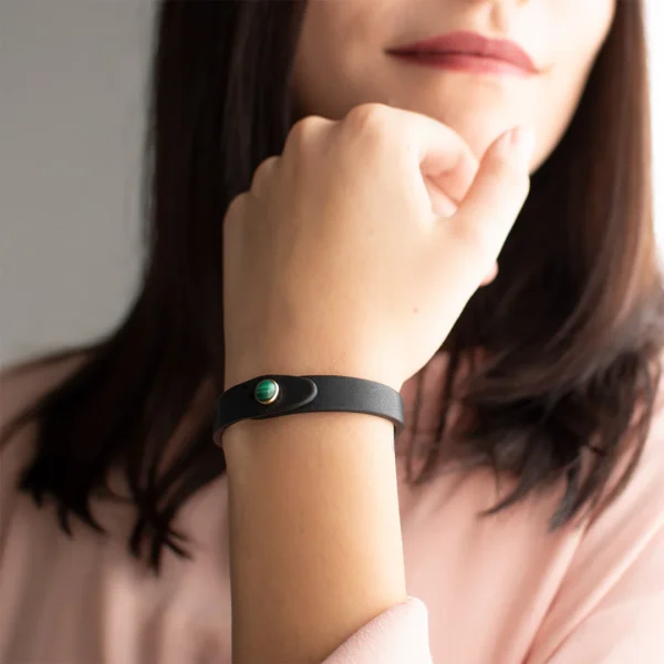 IO Malachite kožený náramek Tulsi UNISEX - Image 4