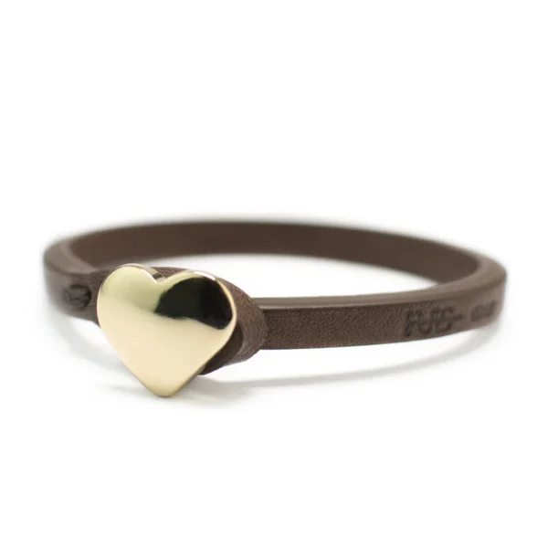 Heart Mio Gold Tulsi leather bracelet - Image 2