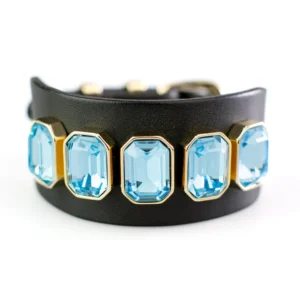Kožený náramek Sissi Aquamarine